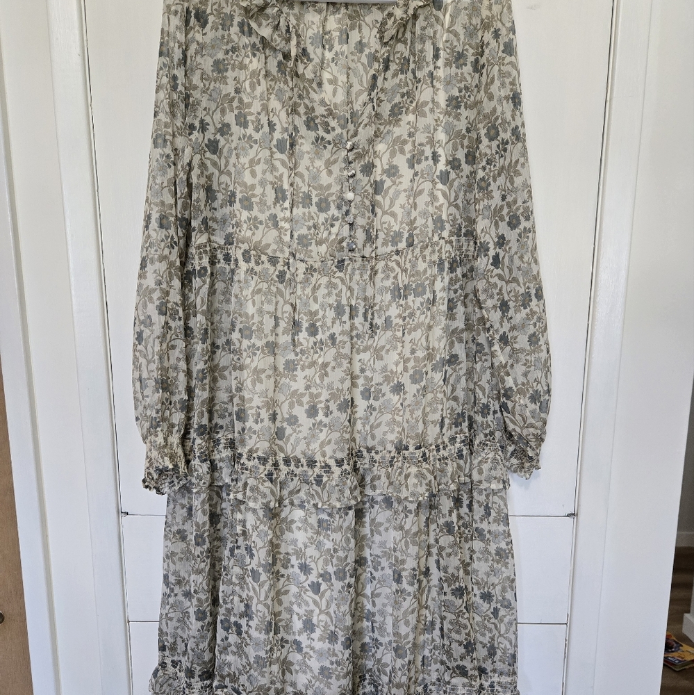Floral Neutral Flowy Dress